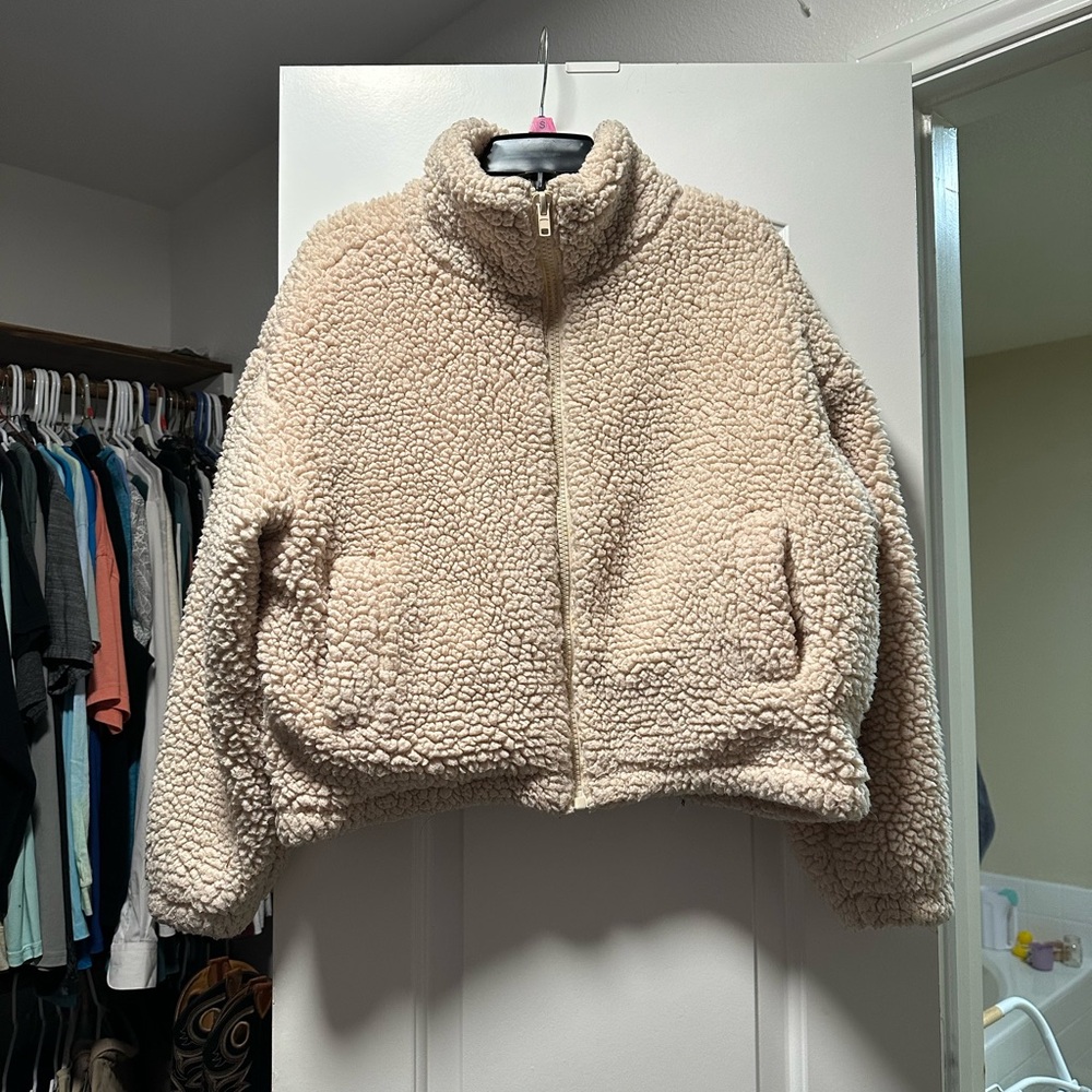 L.A. Hearts M/L cropped teddy jacket